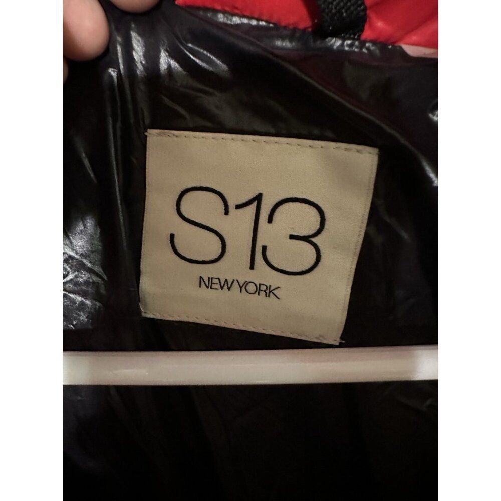 S13 New York Kylie Small Lacquered Puffer Jacket Coat Ski Down Filled Removable - Picture 4 of 10